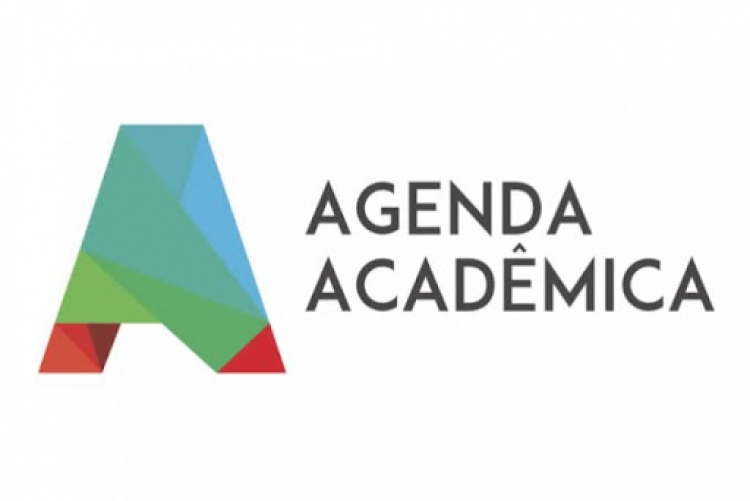 logo da Agenda Acadêmica: fundo branco, letra A colorida e o dizer 