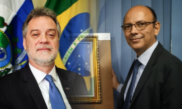 Foto do reitor Antonio Claudio e do vice -reitor Fábio Passos