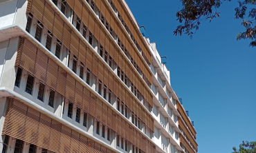 Foto do Bloco A do novo prédio da unidade de Campos