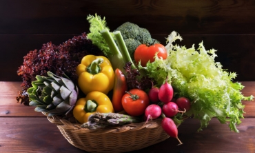 Legumes em uma cesta